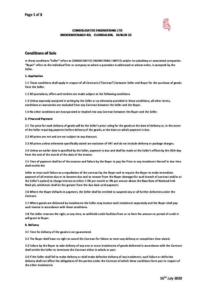thumbnail of Consolidated Engineering Limited Terms & Conditions