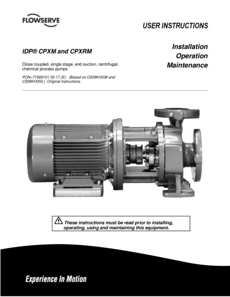 thumbnail of Flowserve CPXM O&M Manual