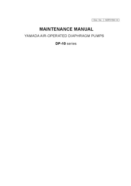 thumbnail of Yamada DP 10 Manual